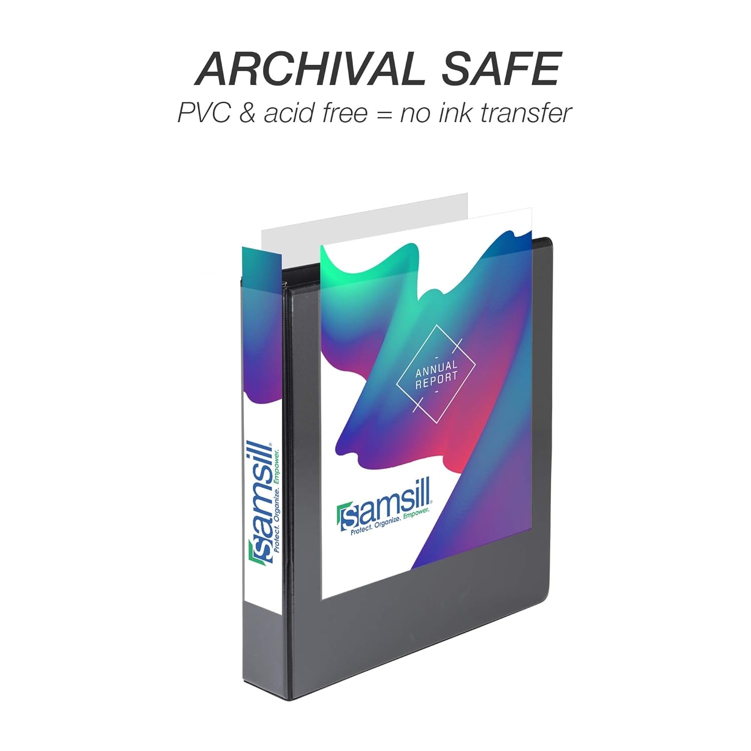 Durable 1.5 Inch Binder Made in the USA, D Ring Customizable Clear View Binder, Pack of 4