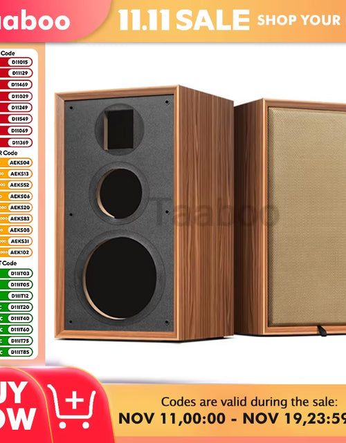 Load image into Gallery viewer, 8 Inch Three-Way Labyrinth Speaker Empty Box Bookshelf Speaker Home Speaker DIY Hifi Audio Wooden Handmade Box Passive Speaker
