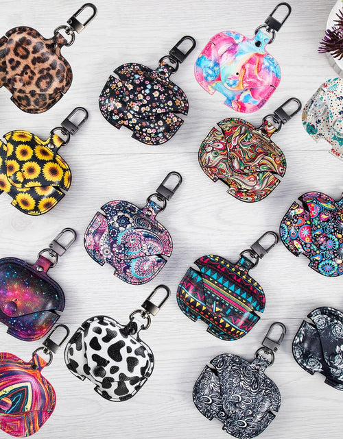 Load image into Gallery viewer, Genuine Leather Case Compatible with Airpods Pro Case,  Protective Cover for Apple Airpods Pro Wireless Charging Case Headphones Earpods, Soft Leather Cover with Keychain Hook Black
