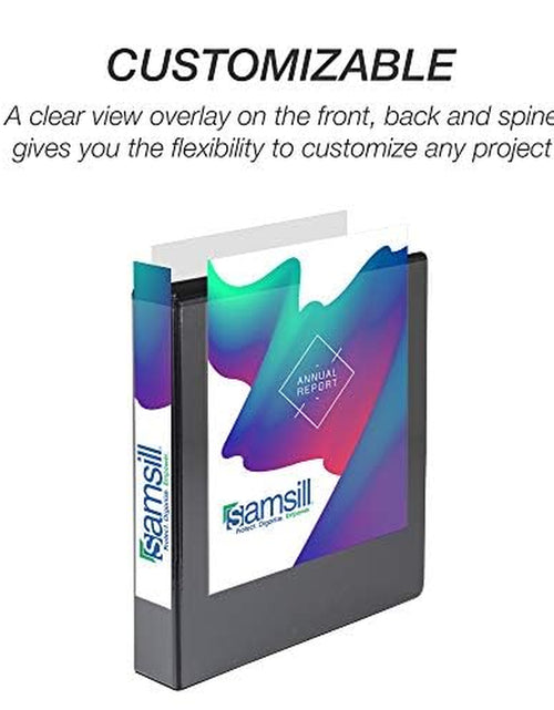 Load image into Gallery viewer, Durable 1.5 Inch Binder Made in the USA, D Ring Customizable Clear View Binder, Pack of 4
