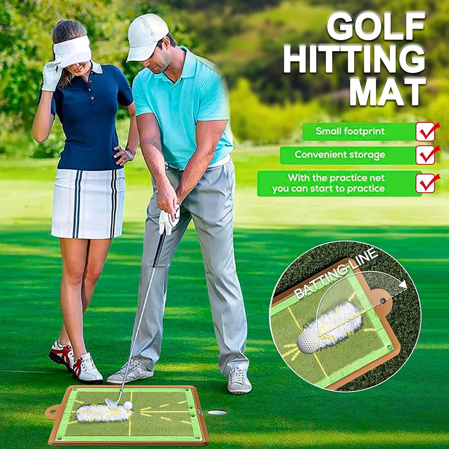 SwingPerfect Golf Training Mat – Portable Swing Detection & Impact Tracing Aid for Better Golf Shots
