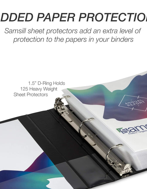 Load image into Gallery viewer, Durable 1.5 Inch Binder Made in the USA, D Ring Customizable Clear View Binder, Pack of 4
