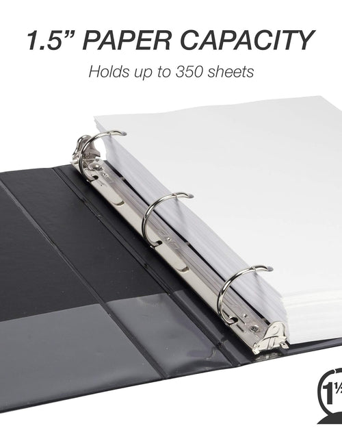 Load image into Gallery viewer, Durable 1.5 Inch Binder Made in the USA, D Ring Customizable Clear View Binder, Pack of 4
